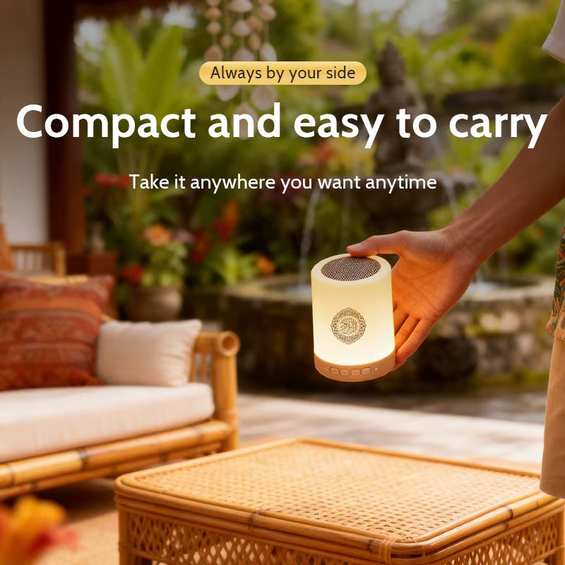 Portable Quran Speaker with 16 Qaris & Multiple Translations|| Rechargeable & Easy to Use